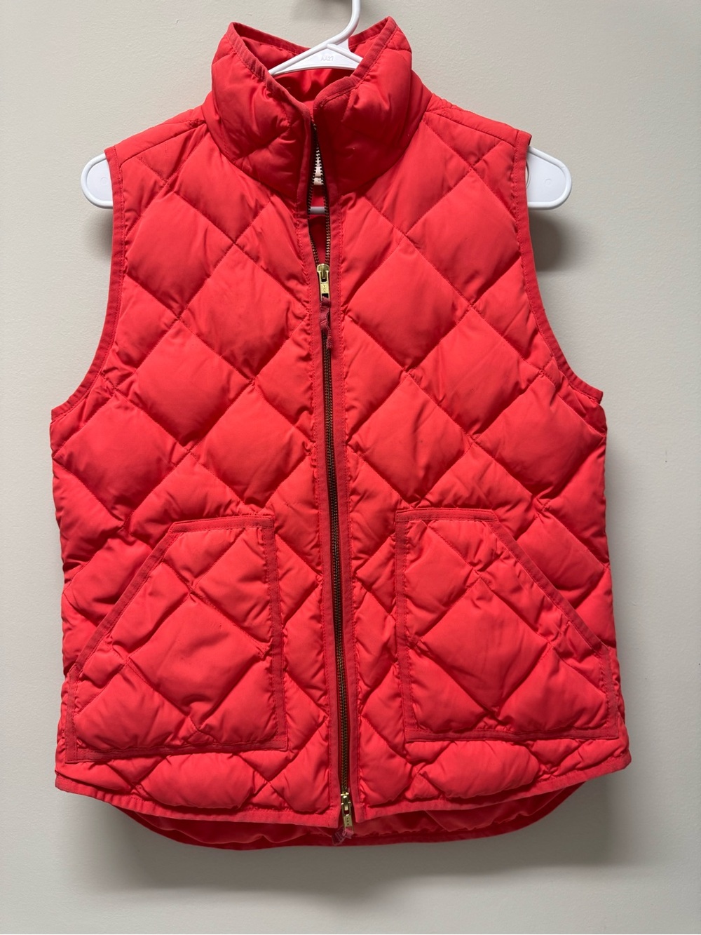 J. Crew Quilted Red Puffer Vest